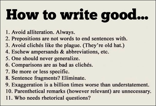 Imagen en tono de sátira sobre el copy writing