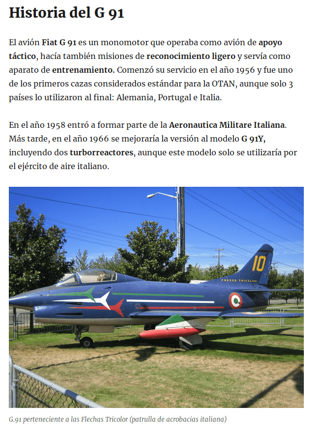 Captura de pantalla de uno de mis artículos. Está escrito basándome en una vieja enciclopedia